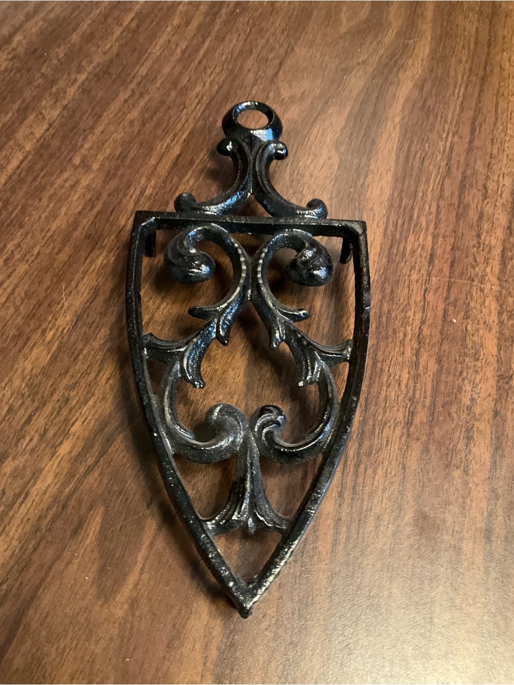 Vintage Griswald black cast iron sad iron rest